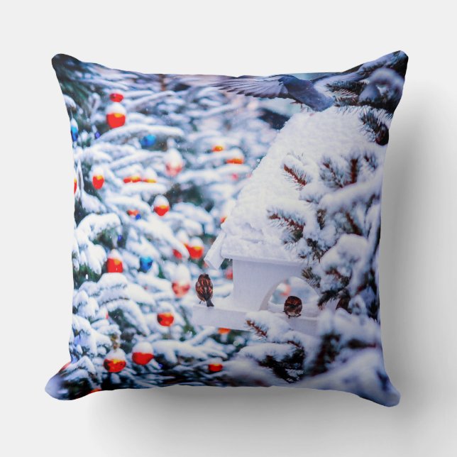Christmas Idyll amazing Throw Pillow (Front)