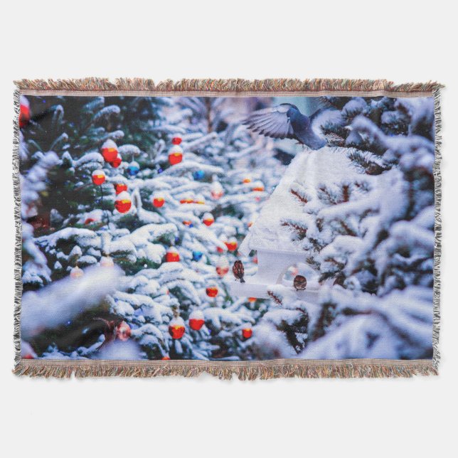 Christmas Idyll festive Throw Blanket (Front)