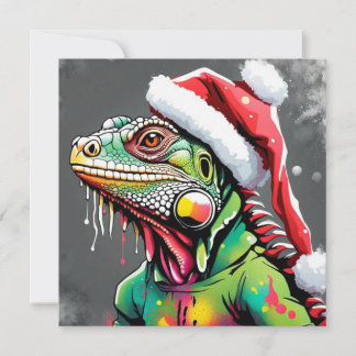 Christmas Iguana Holiday Card