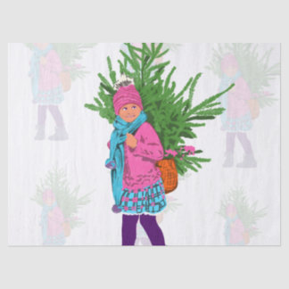 Christmas Illustrated Holiday Tissue Paper