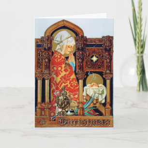 Christmas illustration by J.C. Leyendecker Holiday Card