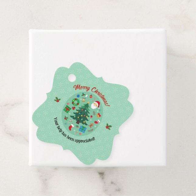 Christmas Illustrations Holiday Party Favour Tags (In Situ)