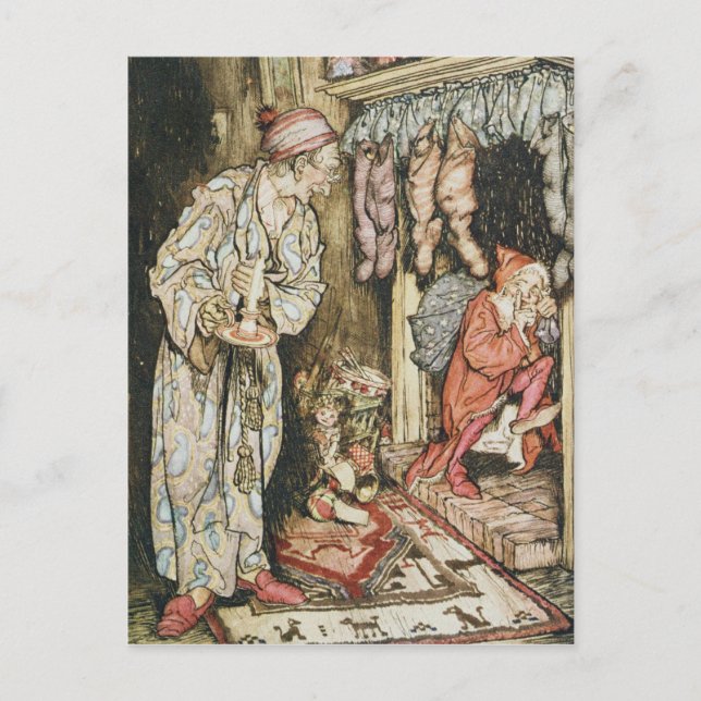 Christmas illustrations holiday postcard (Front)