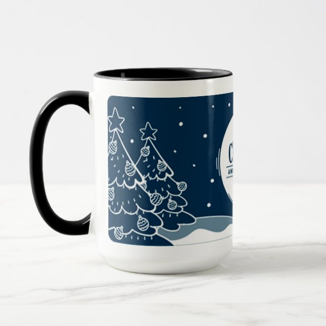 Christmas illustrations mug (Left)