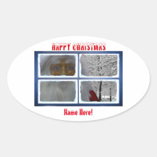 Christmas image for Oval-Stickers-Glossy Oval Sticker
