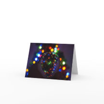 Christmas in a Crystal Ball Folded Christmas Card