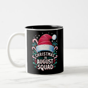 Christmas In August Squad Funny Summer Xmas Two-Tone Coffee Mug