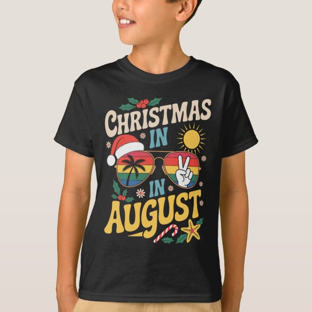 Christmas In August Summer Lover Men Women Kids Ch T-Shirt (Front)