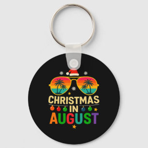 Christmas In August Summer Vacation Christmas Keychain