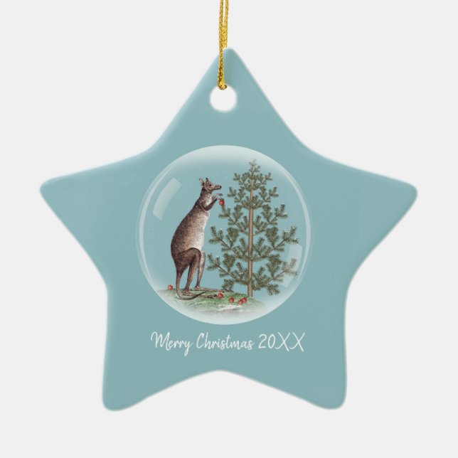 Christmas in Australia Ceramic Ornament (Front)