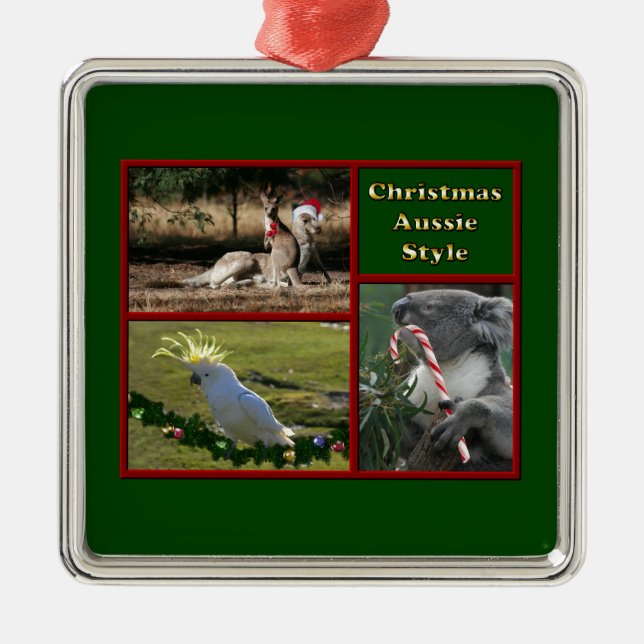 Christmas in Australia Metal Ornament (Front)