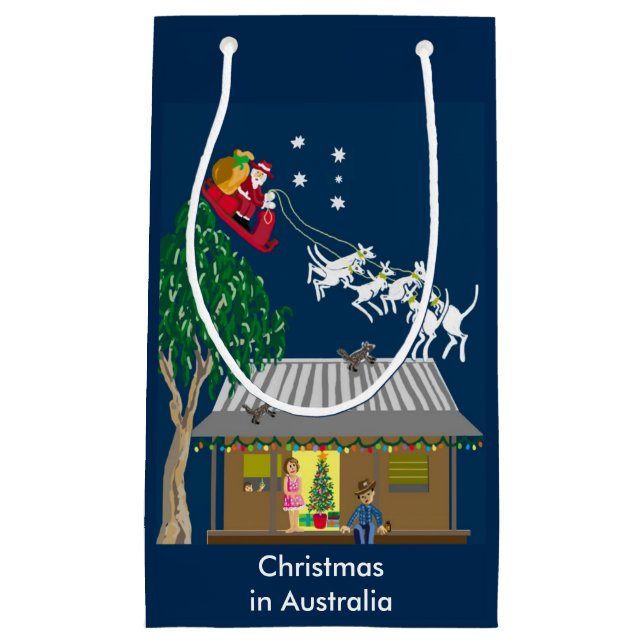 Christmas in Australia Small Gift Bag (Front)