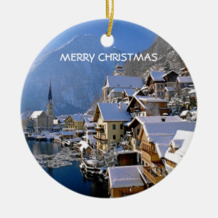 CHRISTMAS IN AUSTRIA CERAMIC ORNAMENT