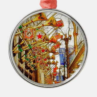 Christmas in Chicago Metal Ornament