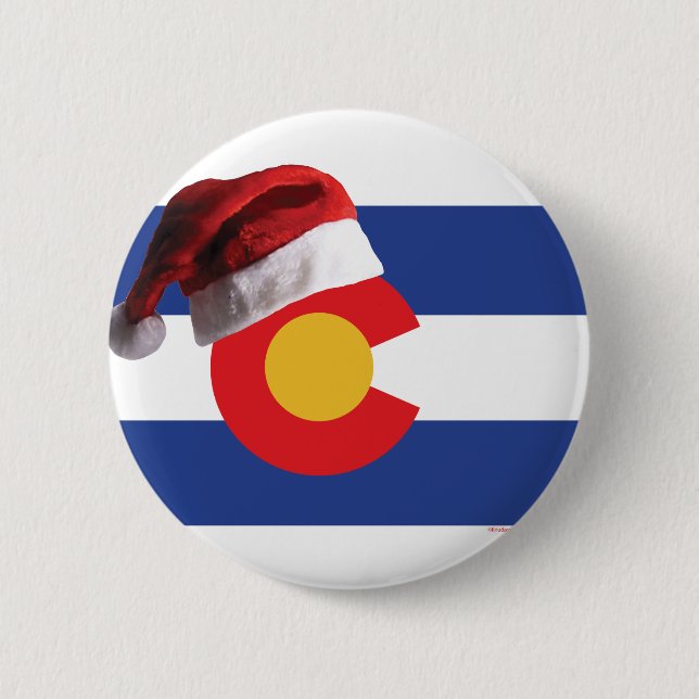 Christmas in Colorado 2 Inch Round Button (Front)