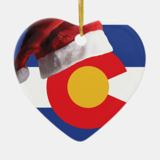 Christmas in Colorado Ceramic Ornament