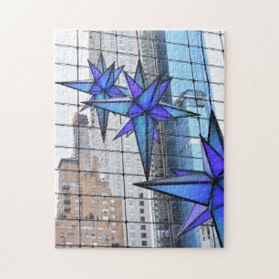 Christmas in Columbus Circle Holiday Stars NYC Jigsaw Puzzle