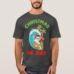 Christmas in dress July Surfing Retired Santas Hob T-Shirt