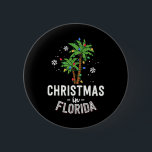 Christmas In Florida Deck The Palm Trees Family Va 2 Inch Round Button<br><div class="desc">Christmas In Florida Deck The Palm Trees Family Vacation</div>