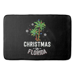 Christmas In Florida Deck The Palm Trees Family Va Bath Mat