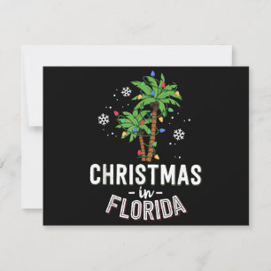 Christmas In Florida Deck The Palm Trees Family Va Holiday Card