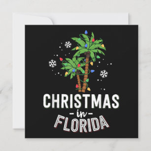 Christmas In Florida Deck The Palm Trees Family Va Invitation