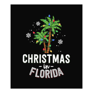 Christmas In Florida Deck The Palm Trees Family Va Photo Print