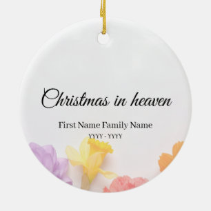 Christmas in heaven memorial ornament
