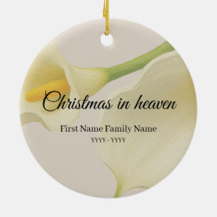 Christmas in heaven memorial ornament calla lily