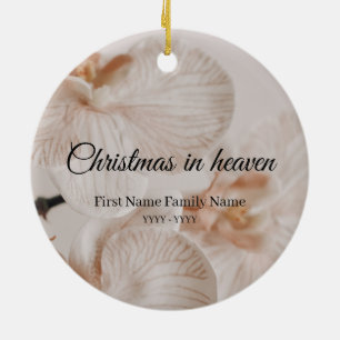 Christmas in heaven memorial ornament orchid