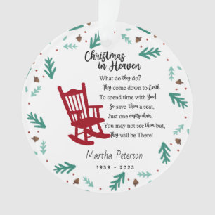 Christmas in Heaven Memorial Ornament – Personaliz