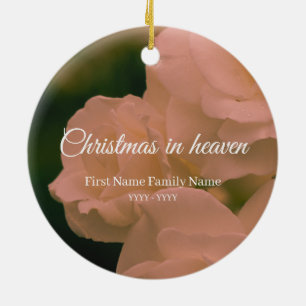 Christmas in heaven memorial ornament rose