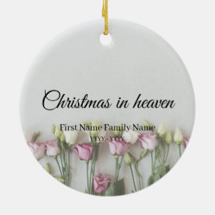 Christmas in heaven memorial ornament roses