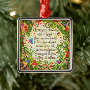 christmas in Heaven Metal Ornament