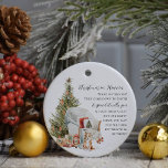 Christmas in Heaven | Photo Memorial Ceramic Ornament<br><div class="desc">This memorial ornament is the perfect way to express a memory of a loved one never to be forgotten. Featuring your favourite photo, a beautiful quote, and your loved one's name and dates on one side. Watercolor Christmas chair illustrations and poem on the other. Honour the memory of your loved...</div>