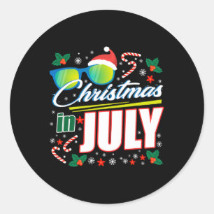 Christmas In July 1 Classic Round Sticker