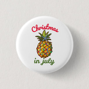 Christmas In July 1 Inch Round Button