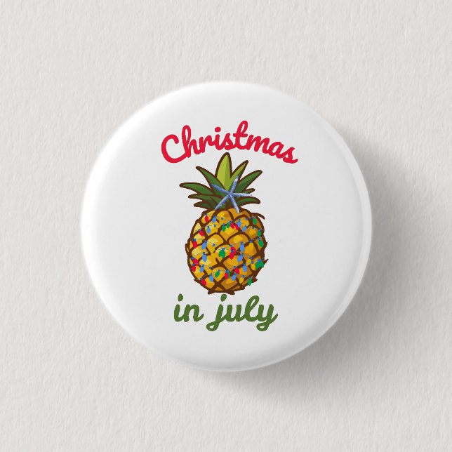 Christmas In July 1 Inch Round Button (Front)