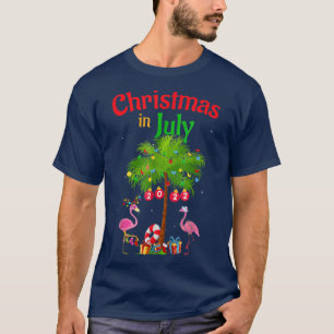 Christmas In July 2022 s for Women Funny Pink Flam T-Shirt