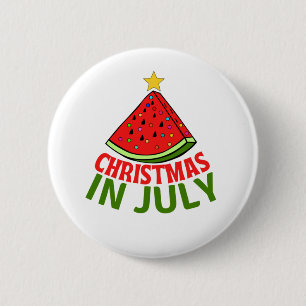 CHRISTMAS IN JULY 2 INCH ROUND BUTTON