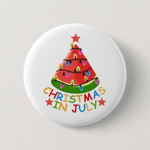 CHRISTMAS IN JULY 2 INCH ROUND BUTTON