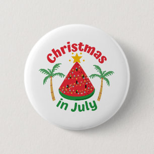 CHRISTMAS IN JULY 2 INCH ROUND BUTTON