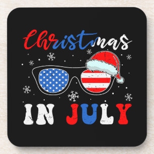 Christmas In July   4th of July   Patriotic Coaster