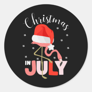 Christmas In July 5 Classic Round Sticker