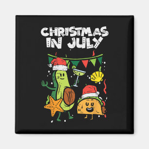Christmas In July Avocado Taco Summer Mexican Men  Magnet