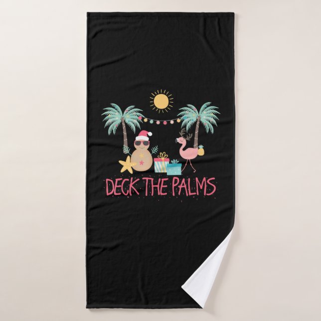 Christmas In July Beach Cruise Vacation Beach Bath Towel (Bath Towel)