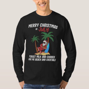 Christmas In July Beach Party Santa Men Women Vaca T-Shirt