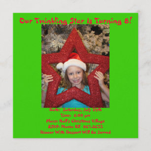 Christmas In July Birthday Theme Invitation