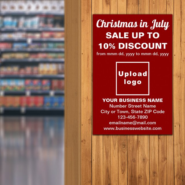 Christmas in July Business Sale Red Poster (Creator Uploaded)