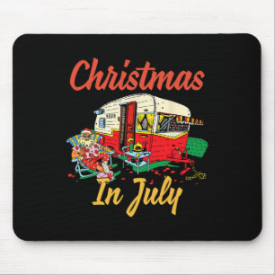 Christmas In July Camping Camper Mouse Pad